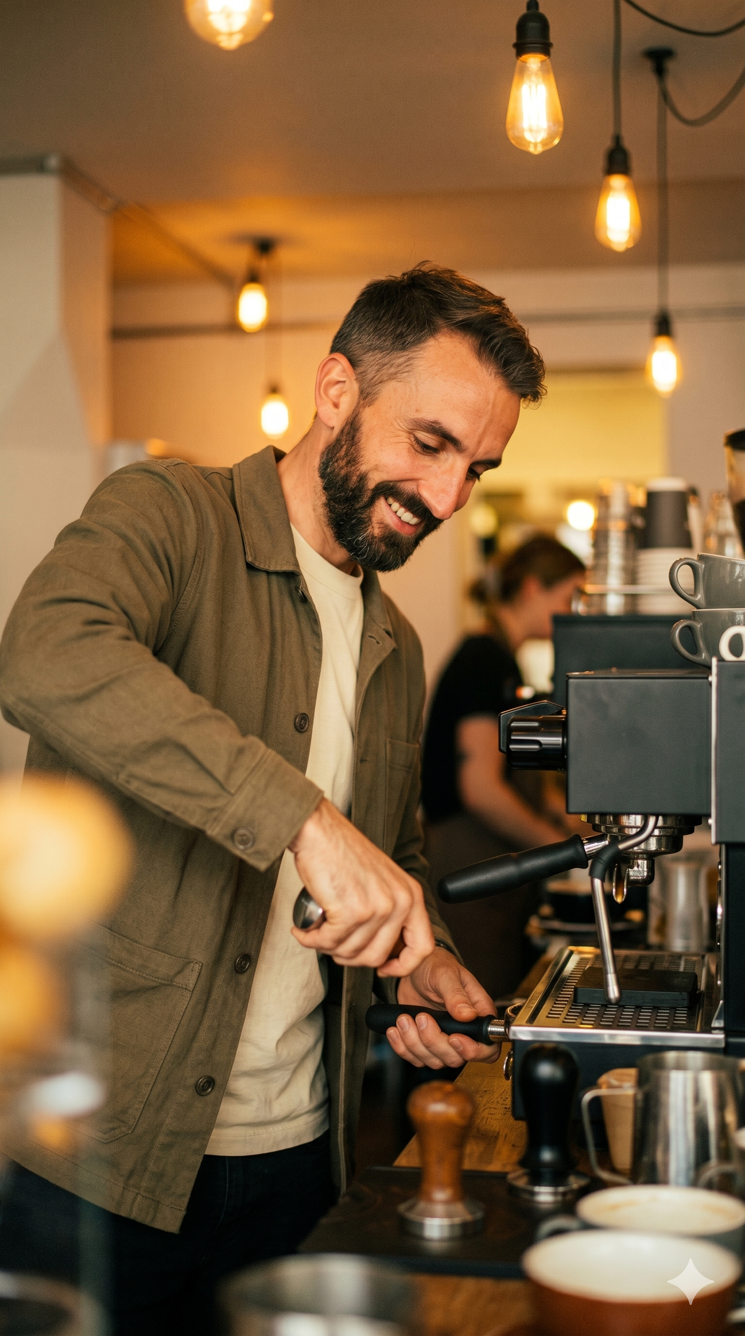 Barista at work